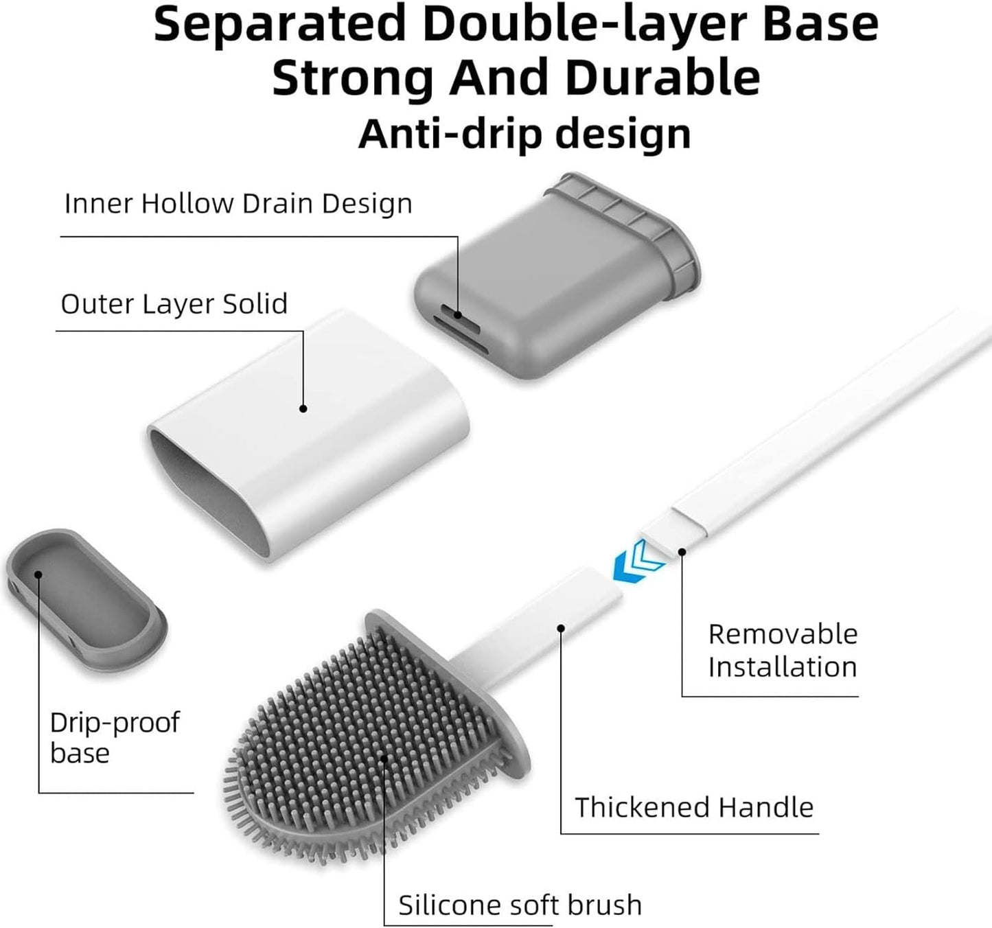 PureTouch Silicone Toilet Brush