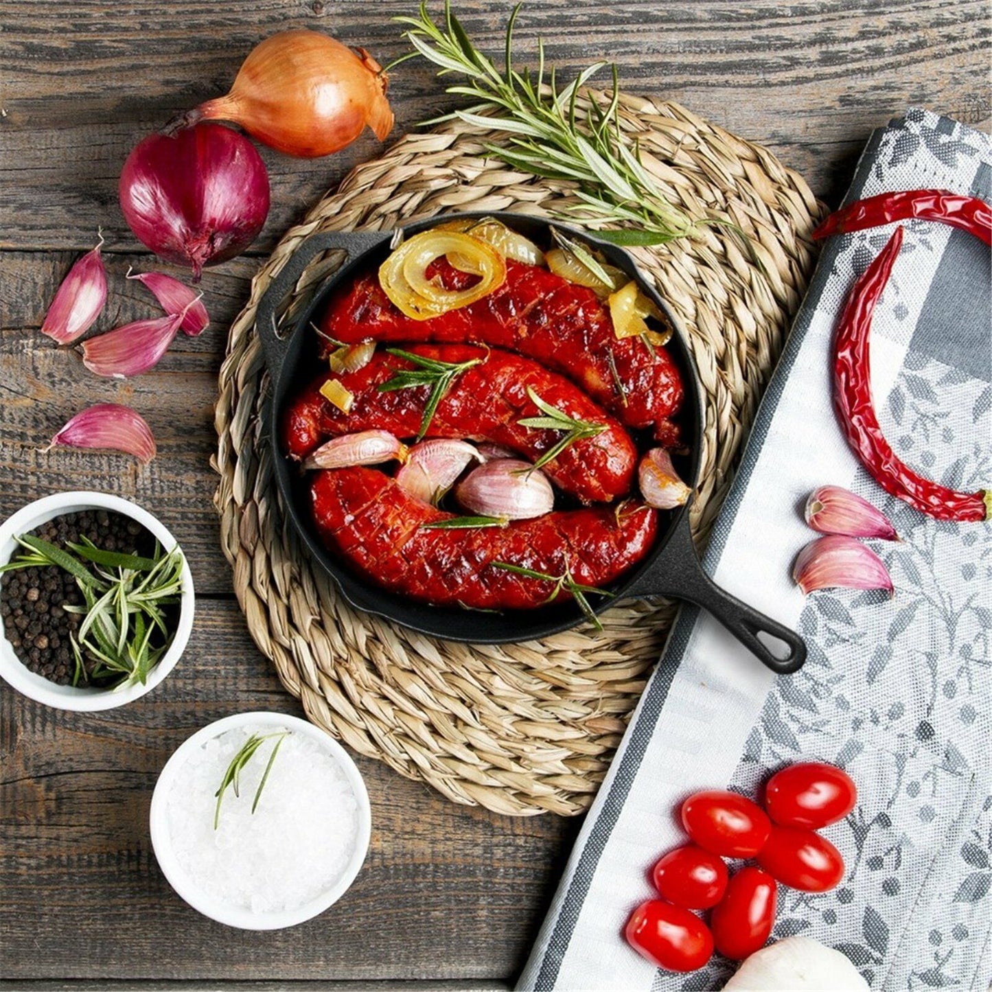 CAST IRON SKILLET SET - 3 Pcs